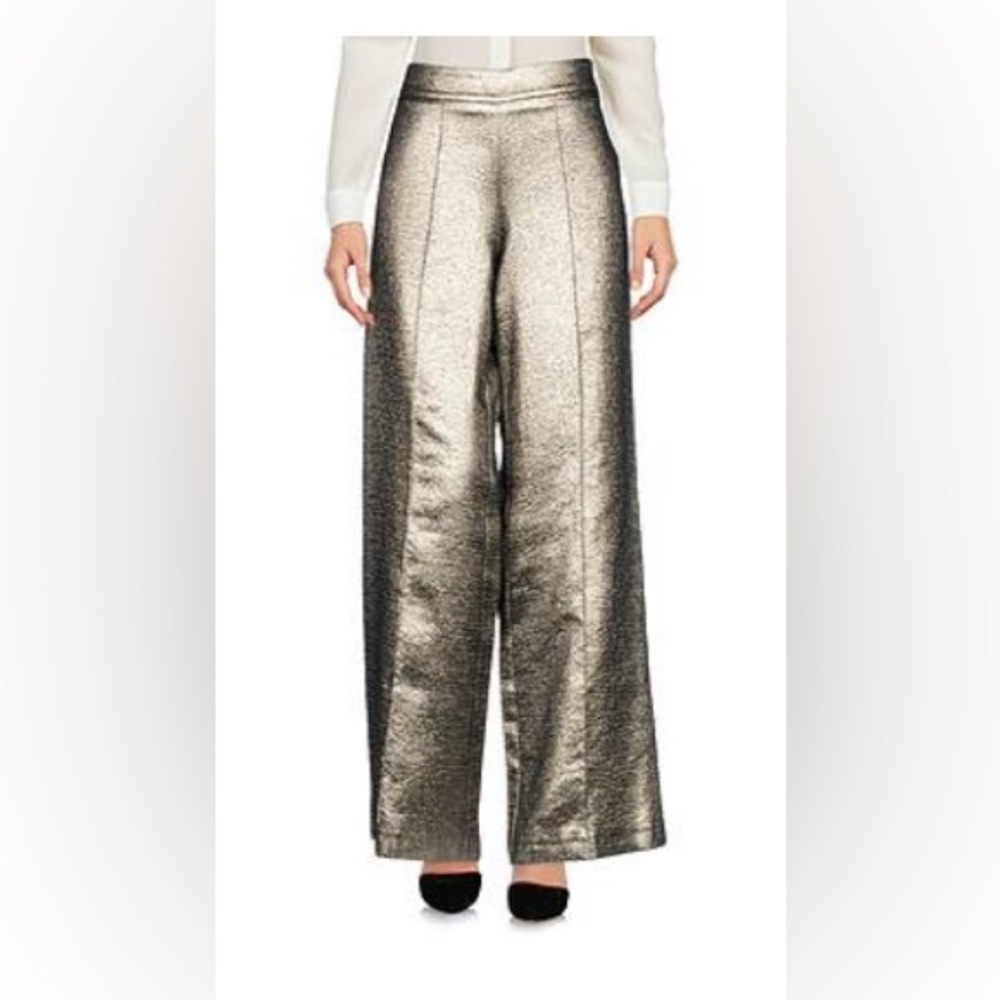 Roberto Collina’s  Silver Women's Wide-Leg Pants